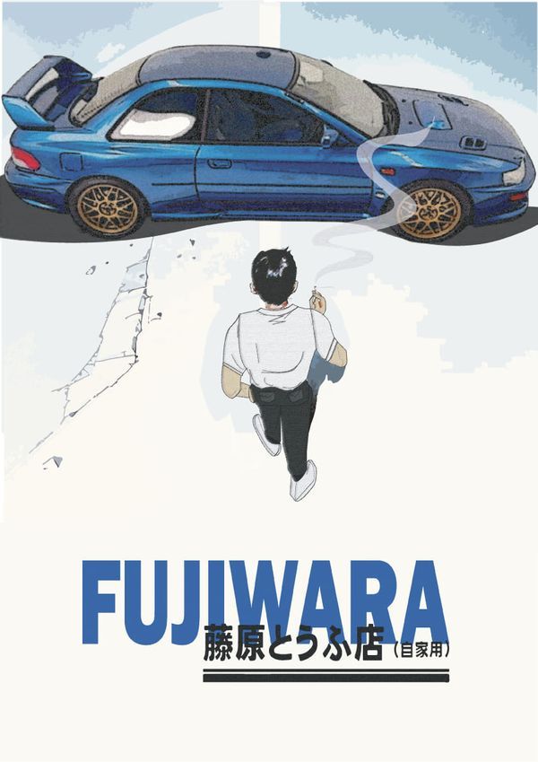 Initial D Character Card - Bunta Fujiwara (Impreza WRX STI)