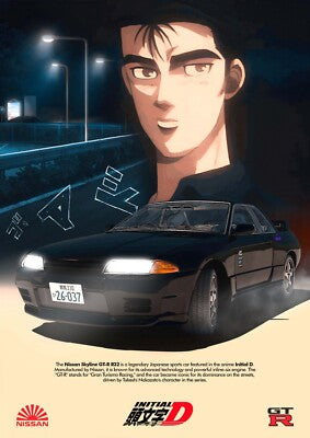 Initial D Character Card - Nakazato Takeshi (R32 GT-R)